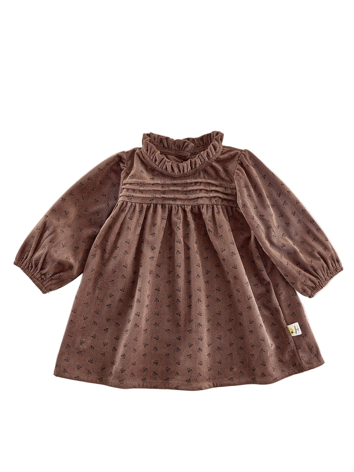 Baby Girls' Floral Corduroy Dress - Spring Print Dress Ages 0-1