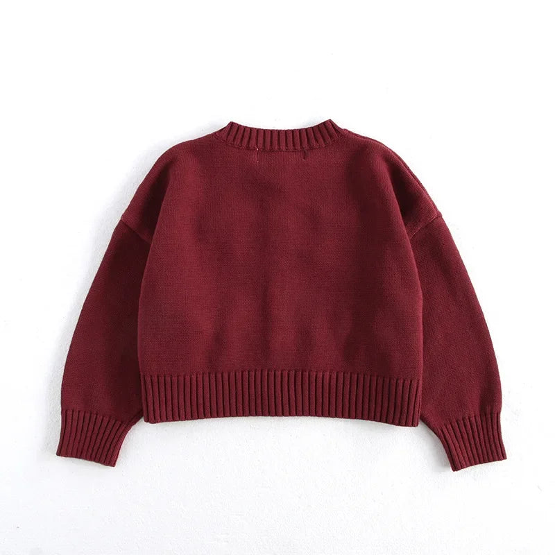 Bow Embellished Knit Cardigan - Kidnor