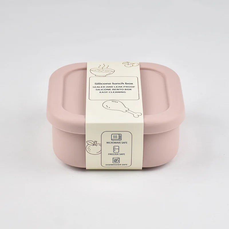 New Sealed Silicone Lunch Box Outdoor Microwave Oven Summer Silicone Food Storage&Keeping Fresh Children'S Snack Portable Bento