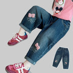 Hello Kitty Denim Pants Loose Straight 2-8Y