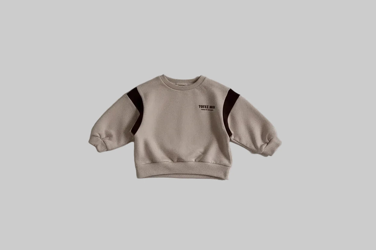 Long Sleeve Letter Print Sweatshirt - Kidnor