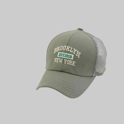 Embroidery Letter Mesh Baseball Cap Sunhat - Kidnor