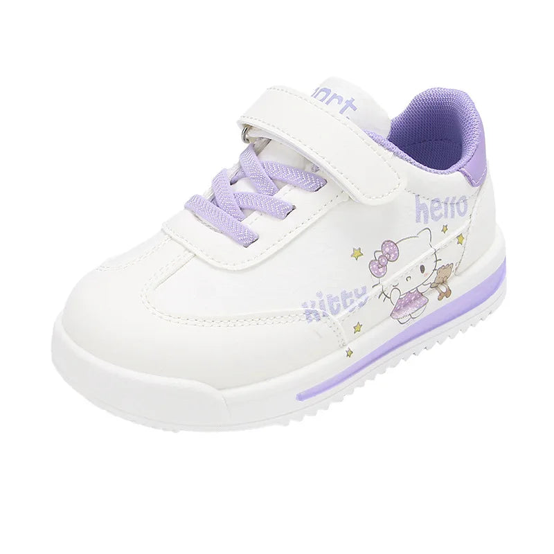 Kids Hello Kitty Sneakers - PU Leather Anti-Slip Shoes (Size 26-37)