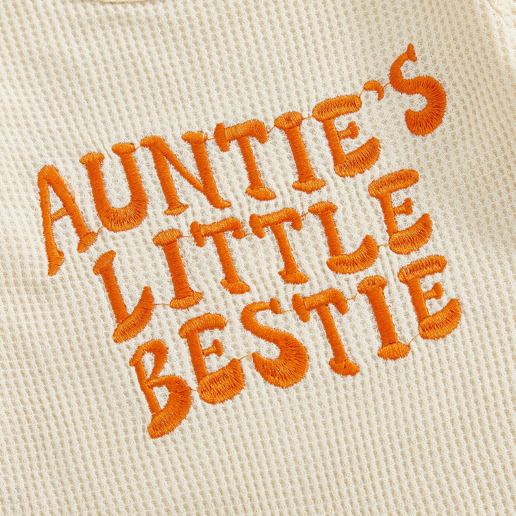 Auntie's Bestie Baby Romper - Unisex Ribbed Jumpsuit (0-18M)