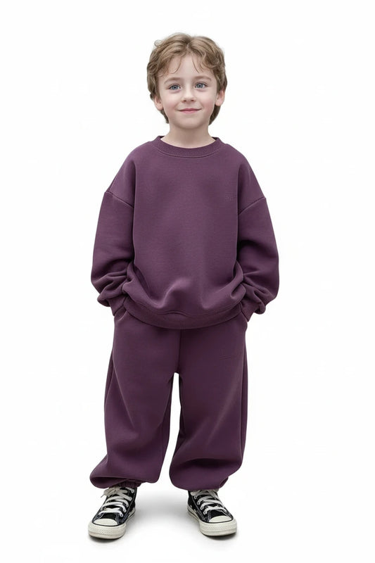 Cotton Hoodie and Pants Two Piece Set Mid-Sized Childrens - Kidnor