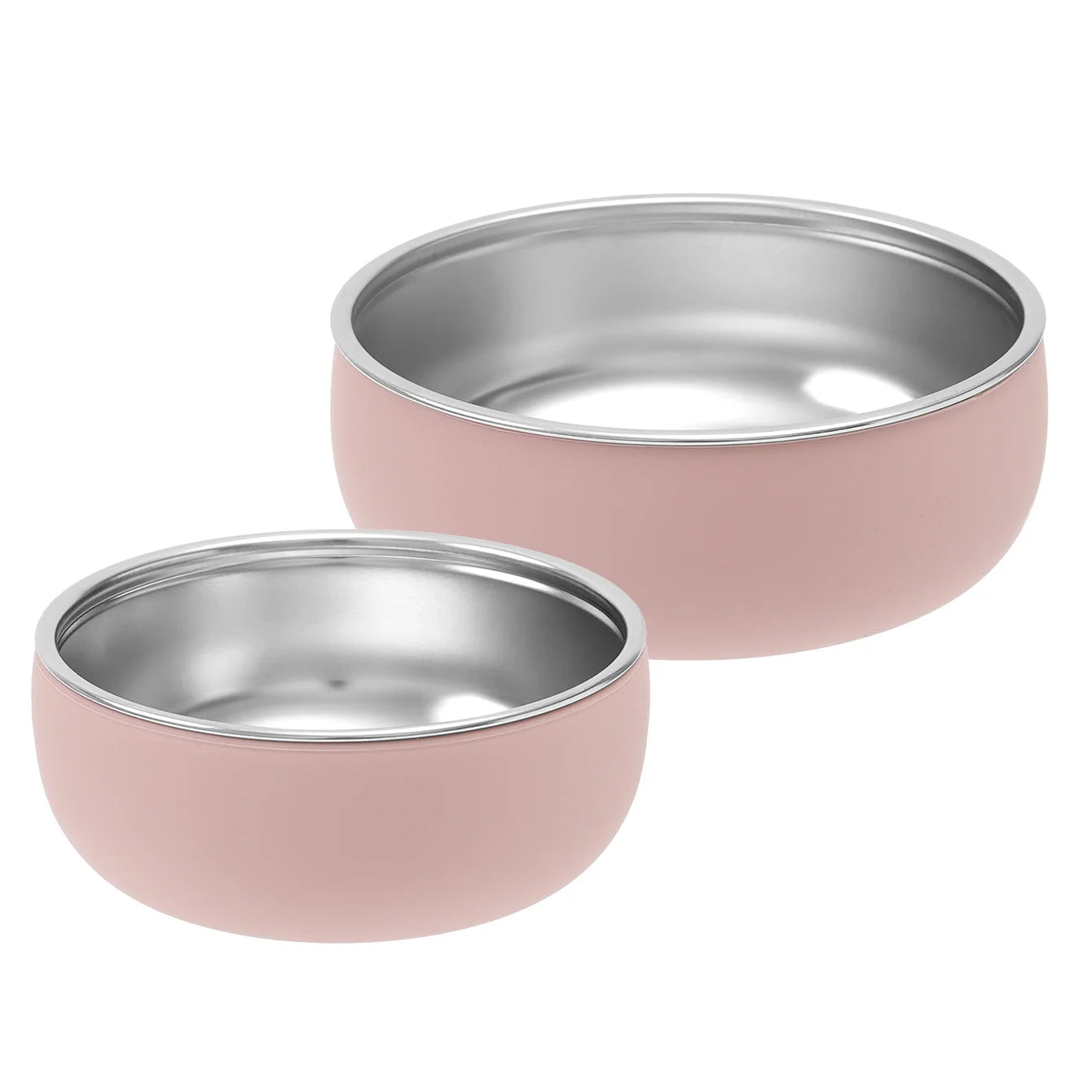 Color Kids 2PCS Stainless Steel Bowl Tableware Set For Baby Feeding Detachable Silicone Food Dish Plate BPA Free Kids Dinnerware