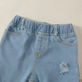 Flower Ruffle Top and Denim Pants Set - Kidnor
