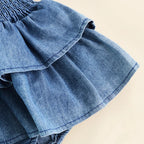 Baby Girl Romper Dress - Sleeveless Ruffle Bodysuit Ages 0-18M