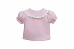 Lace Trim Peter Pan Collar Blouse - Kidnor