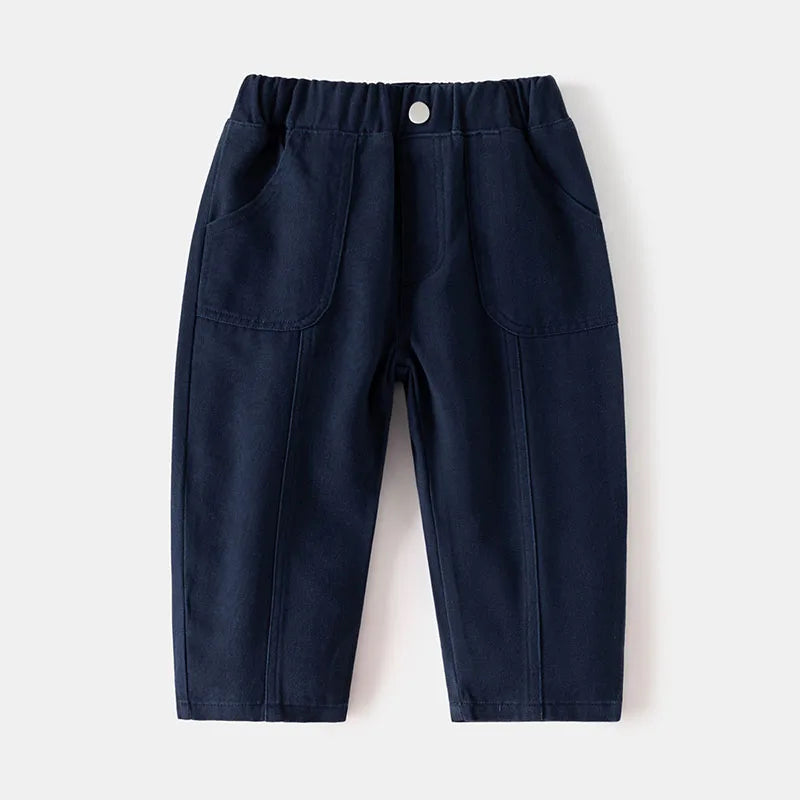 Solid Color Casual Trousers - Kidnor