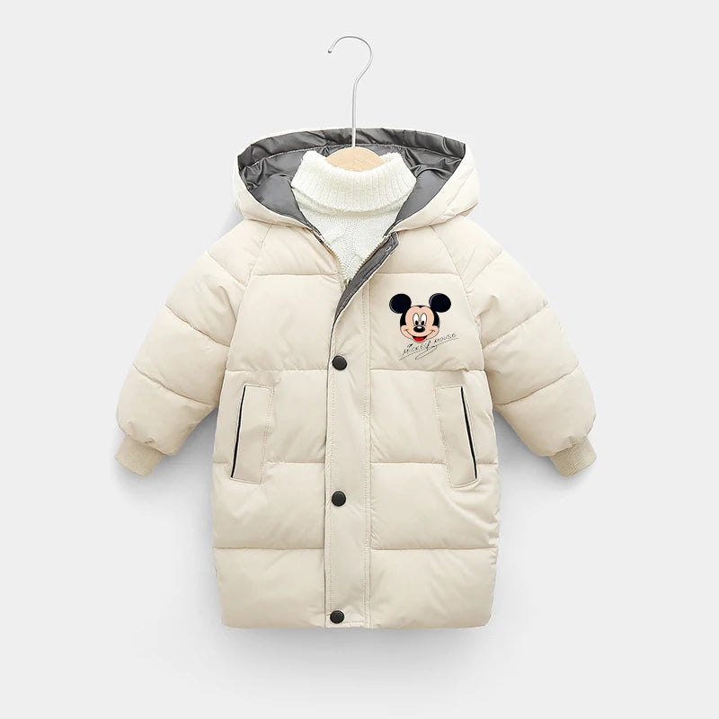 Girls Mickey Hooded Down Jacket - Kidnor