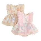 Lace Embroidery Flower Romper Dress - Kidnor