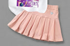 Kpop Demon Hunters Girls T-Shirt & Skirt Set - Kawaii Cartoon Summer Outfit