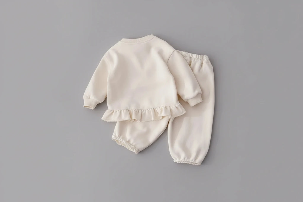 Girls' Cartoon Hoodie & Pants Set - 2-Piece Outfit Ages 1-8
