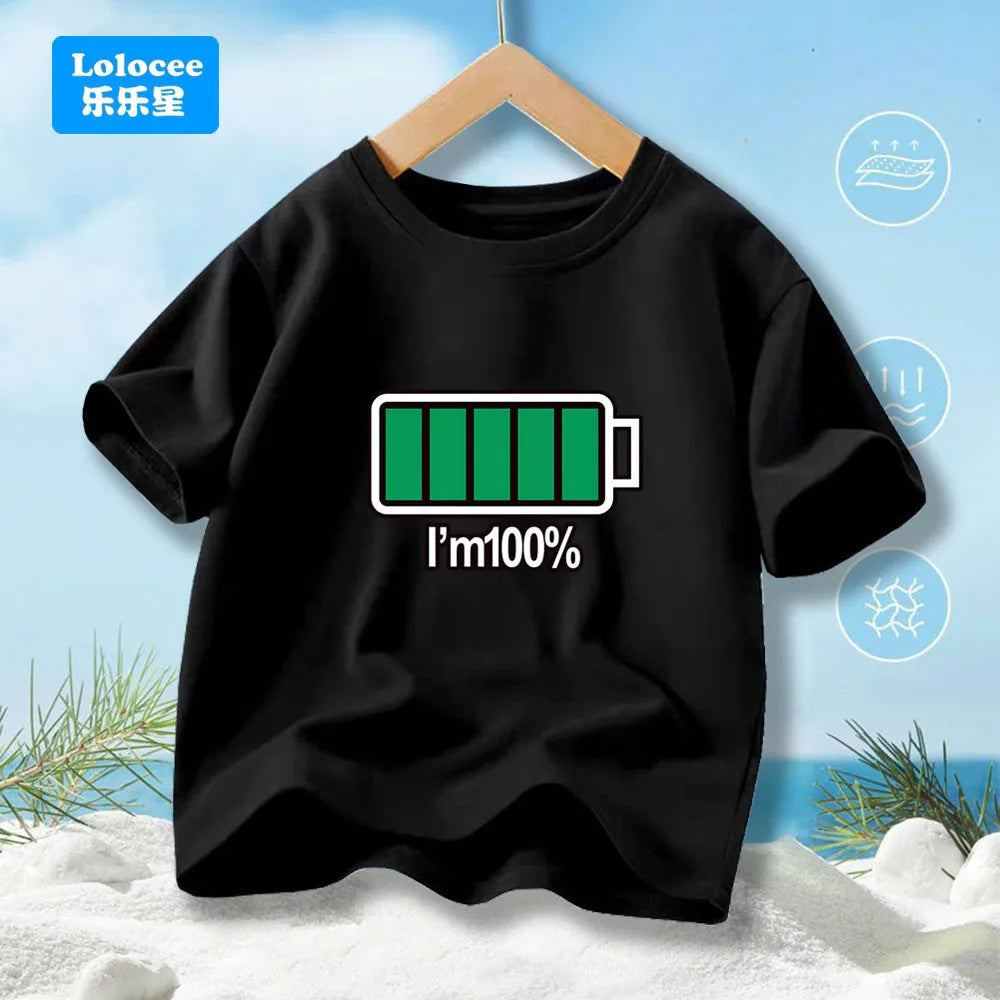 Summer Boys' T-shirt Cotton Casual Funny Astronaut - Kidnor