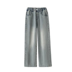 Girls Wide Leg Jeans - Loose Fit Casual Denim Pants