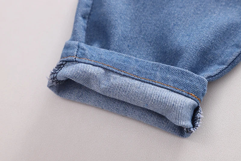 Kids' Distressed Denim Jeans - Fashion Holes Casual Pants Ages 0-5