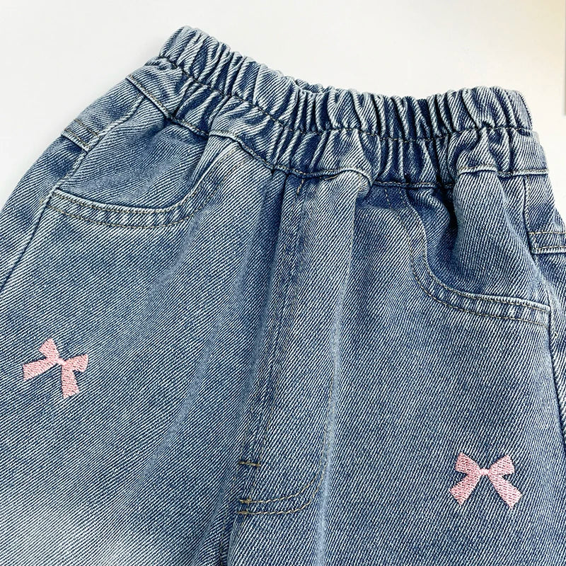 Girls' Jeans Straight Wide Leg Washed