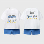 Kids Cartoon T-Shirt & Shorts Set - Disney Summer 2-Piece Outfit