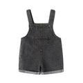 Toddler Denim Overalls - Solid Color Jumpsuit for Kids Ages 1-3