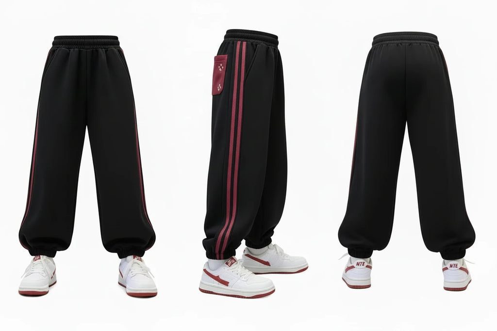 Boys Grey Cotton Sweatpants - Casual Outdoor Trousers (10-14 Years)