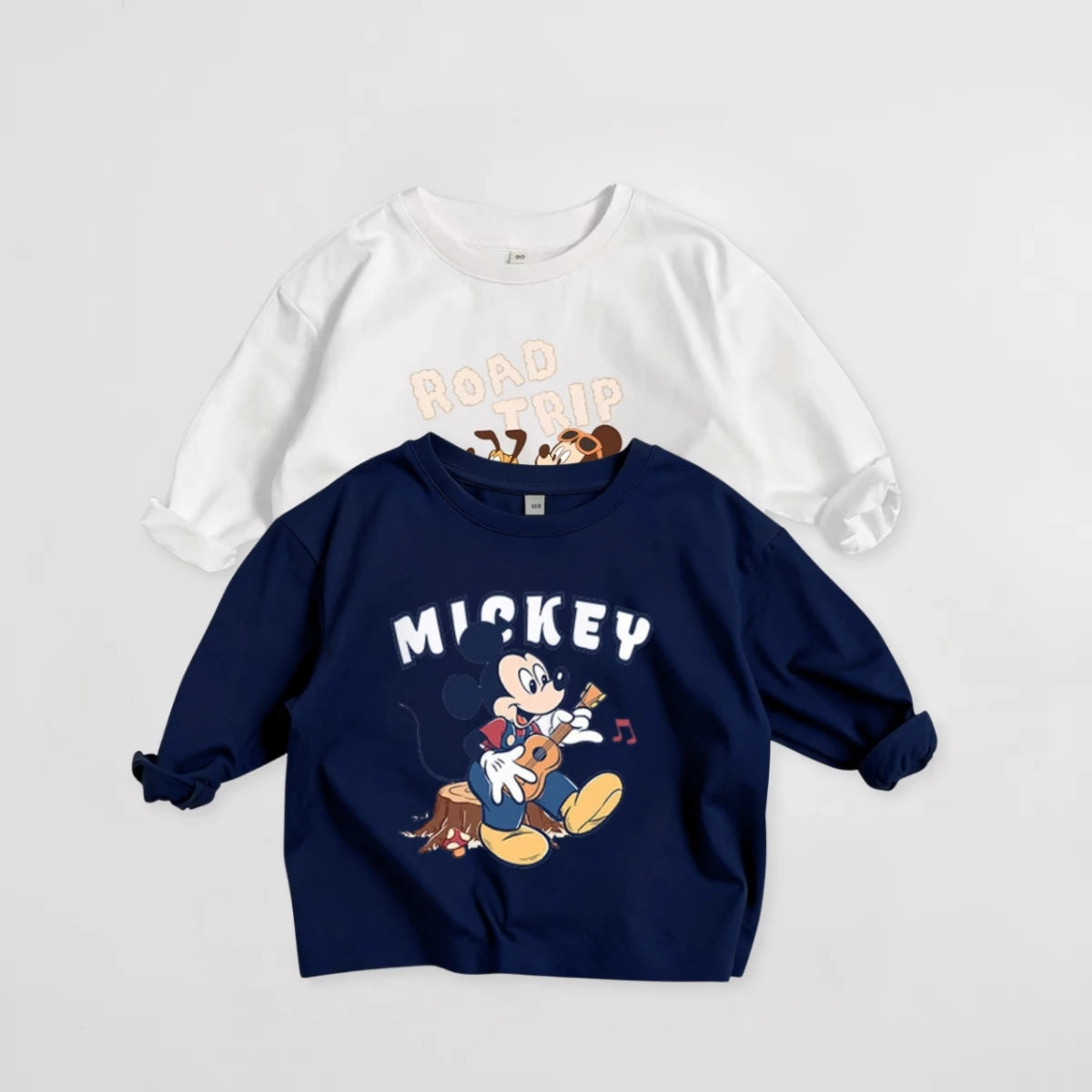 Kids' Mickey Mouse Long Sleeve Shirt - Disney Character Tee Ages 1-7