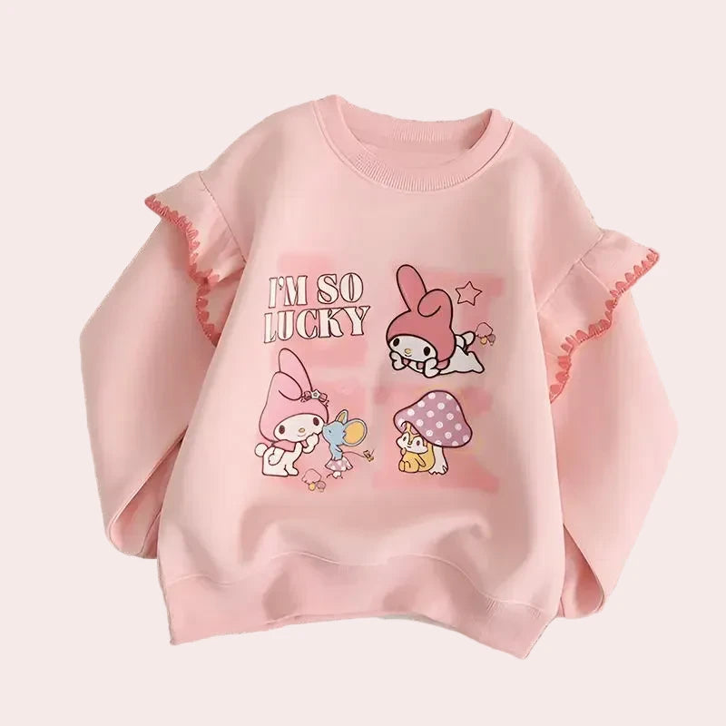 Sanrio Girls Hoodie - Cinnamoroll My Melody Kuromi Kawaii Pullover
