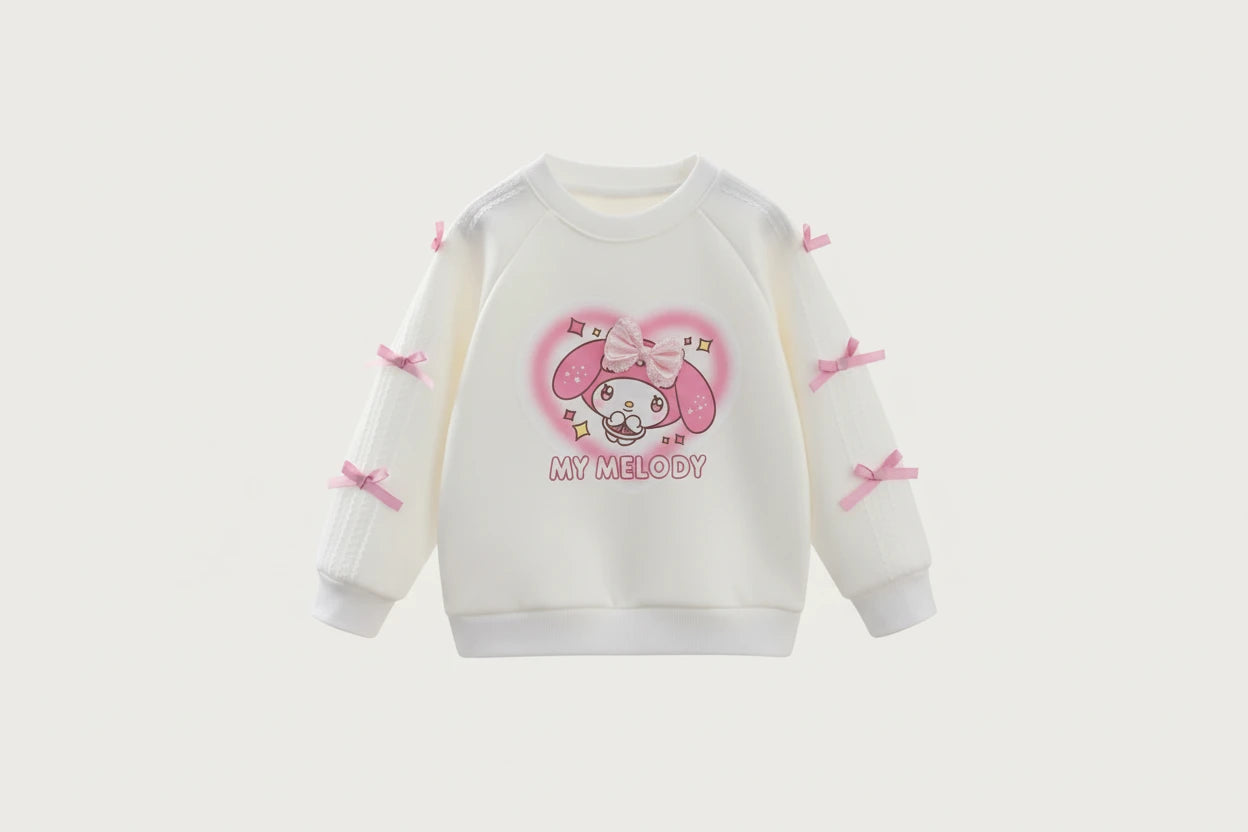 Sanrio Girls Hoodie - Kuromi Cinnamoroll My Melody Kawaii Pullover Sweatshirt