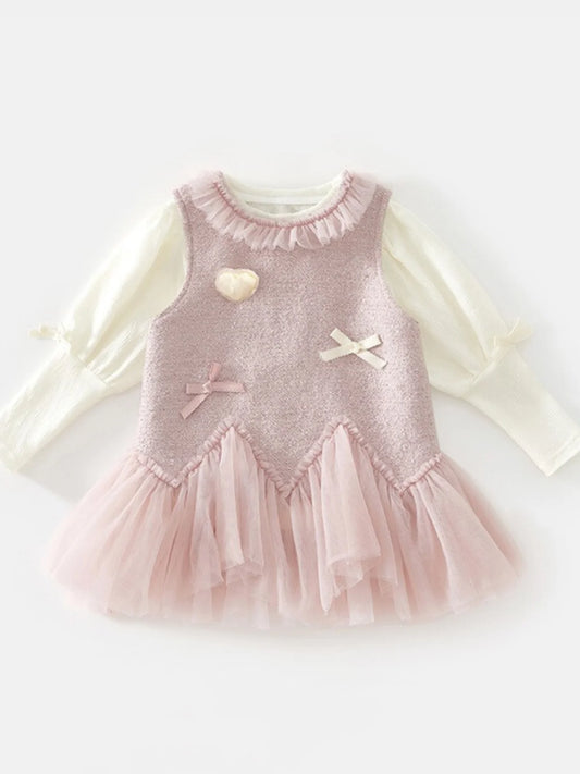 Girls' Princess Birthday Dress - Sweet Spring Autumn Party Outfit