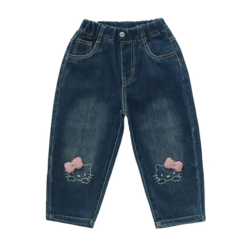 Hello Kitty Denim Pants Loose Straight 2-8Y