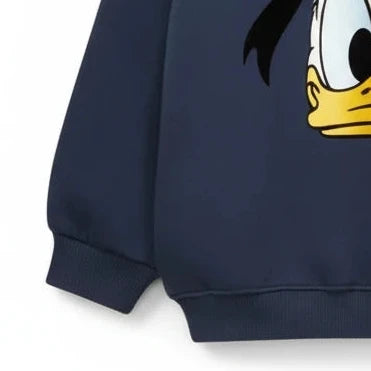 Donald Duck Print Sweatshirt Girls Pink White - Kidnor
