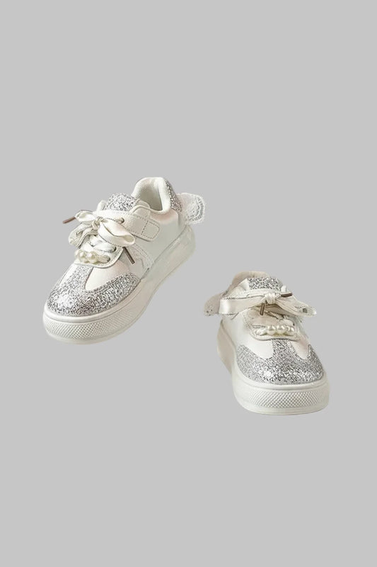Girls' Sparkling Sneakers - Autumn 2025 Fashion Kids Casual Shoes