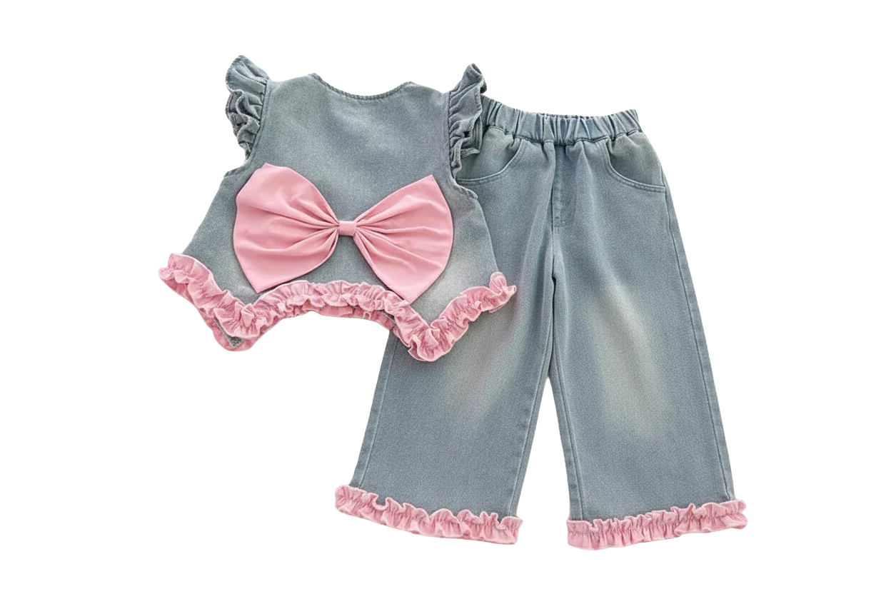 Girl's Denim 3-Piece  Set - Kidnor