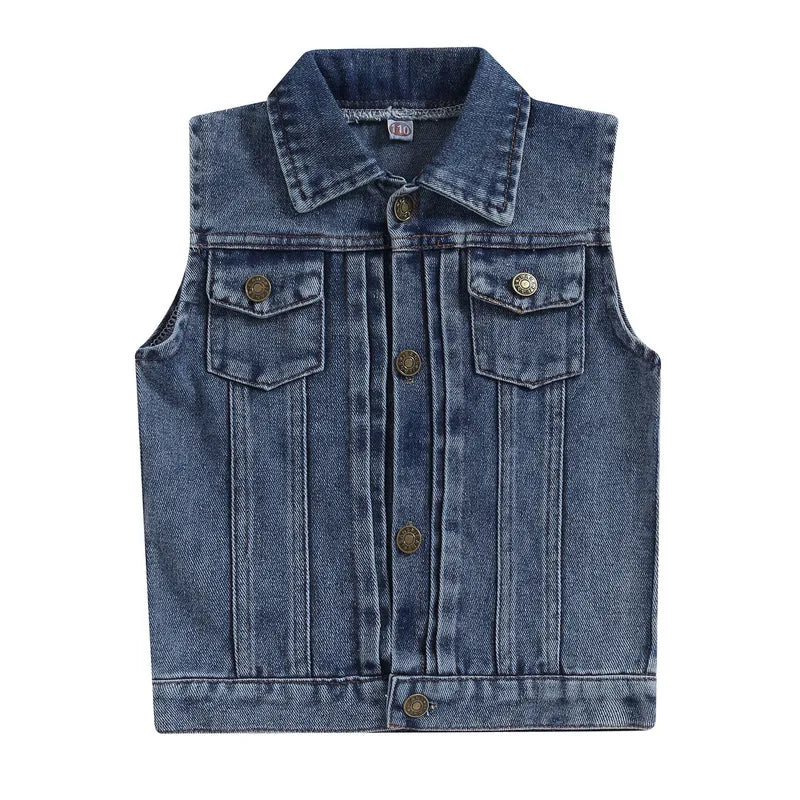 Denim Vest Jacket - Kidnor