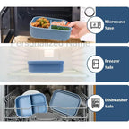Personalized Name Lunch Box 3 Compartment Silicone Bento Box Portable Leak Proof Microwave Oven Lunch Box Picnic Food Container