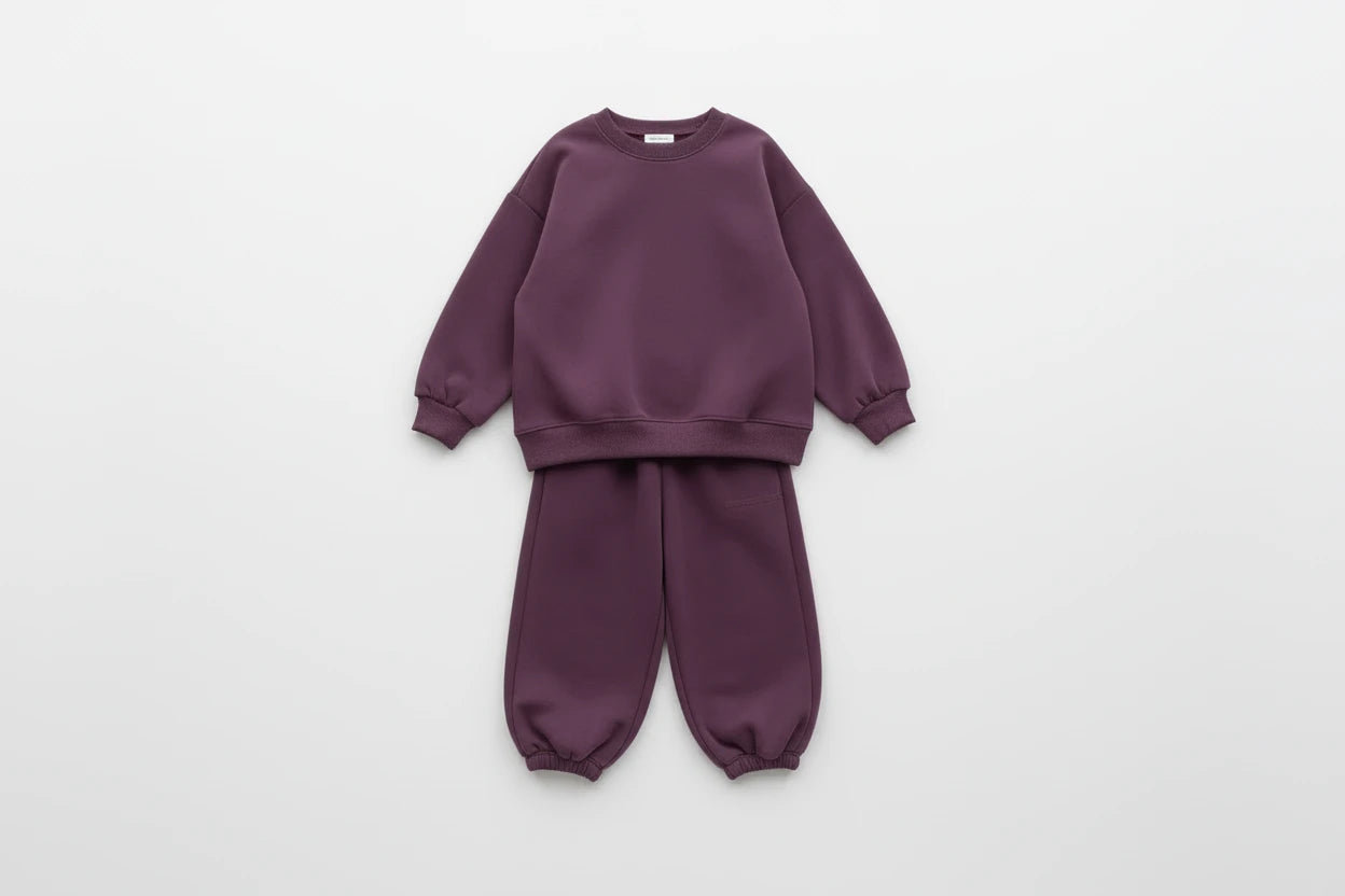 Cotton Hoodie and Pants Two Piece Set Mid-Sized Childrens - Kidnor