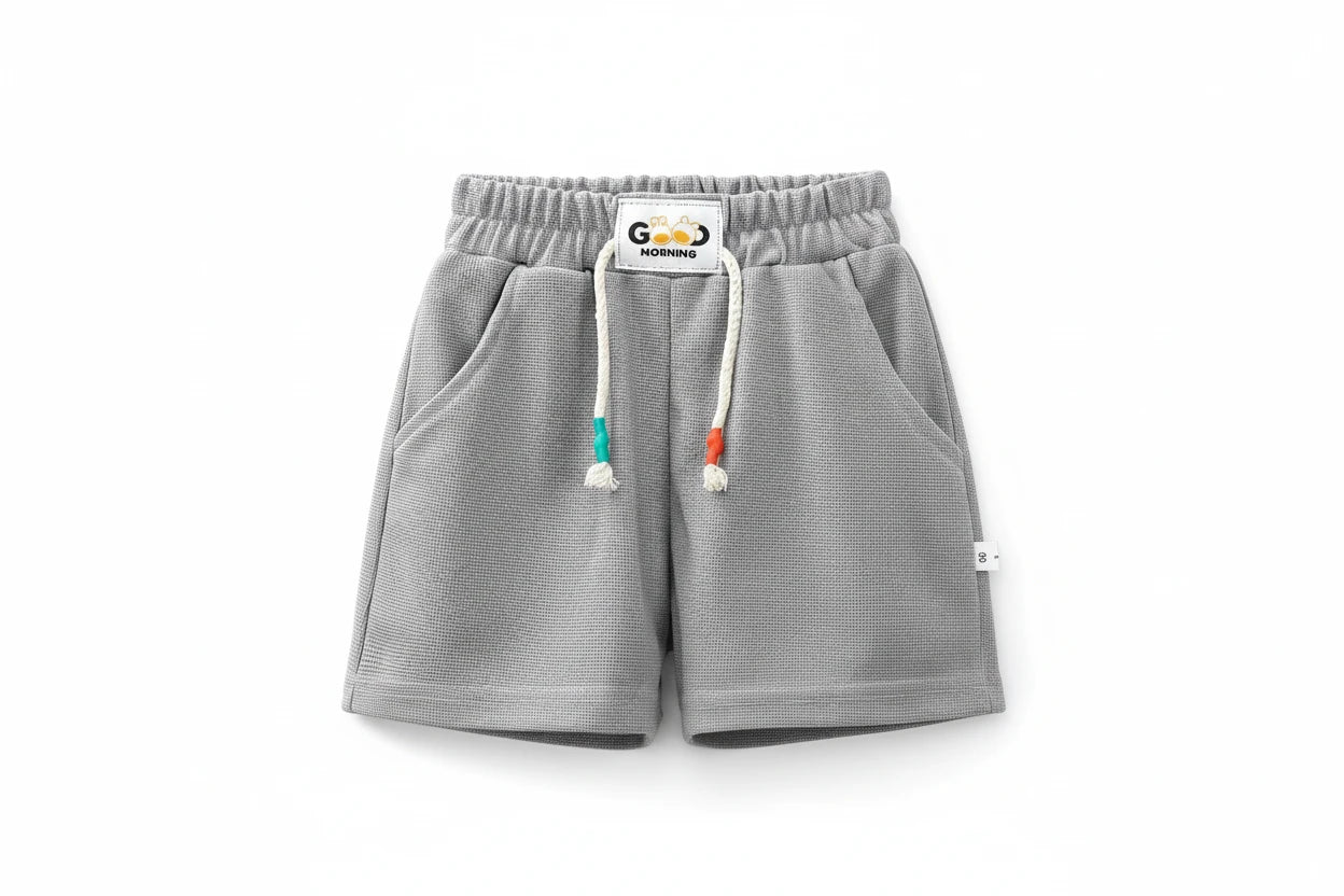 Boys' Candy Color Beach Shorts - Elastic Waist Summer Shorts Ages 4-6