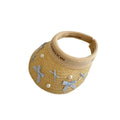 Kids Straw Sun Hat with Bowknot - Wide Brim UV Protection Beach Visor