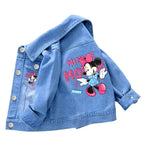 Girls' Minnie Mouse Denim Jacket - Disney Character Coat Ages 2-7