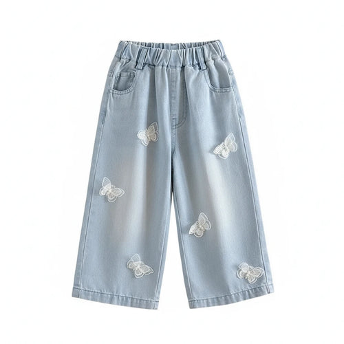 3D Butterfly Denim Pants 2-7Y - Kidnor