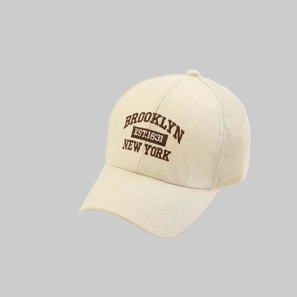 Embroidery Letter Mesh Baseball Cap Sunhat - Kidnor