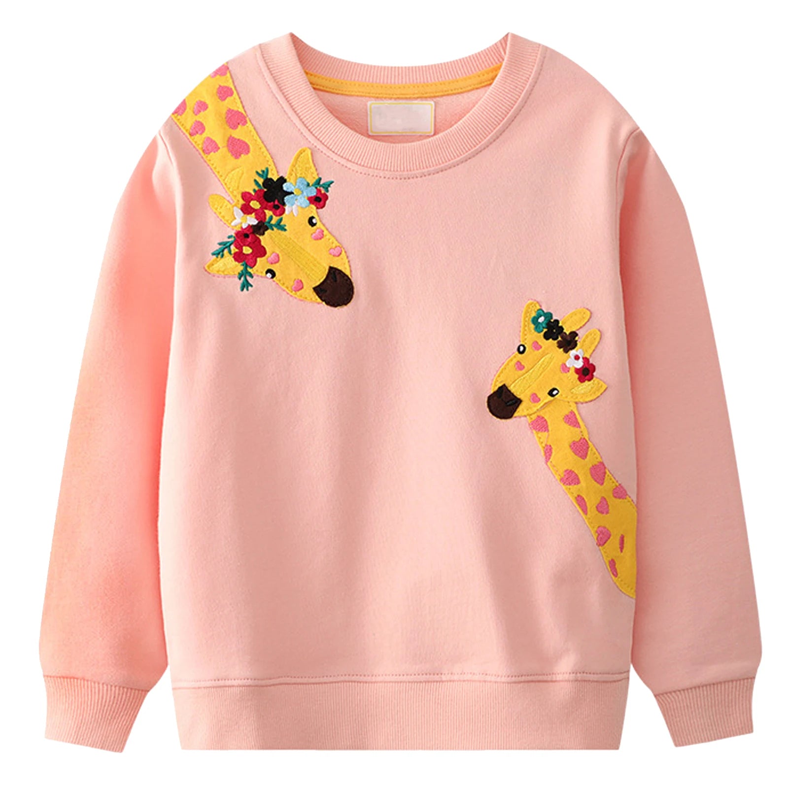 Girls Embroidered Crew Neck Sweatshirt - Kidnor
