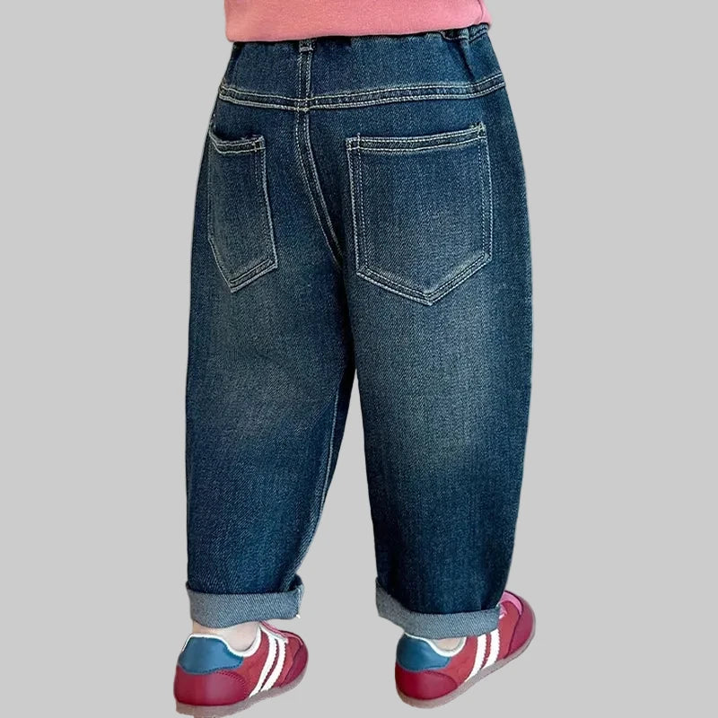 Hello Kitty Denim Pants Loose Straight 2-8Y