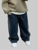 2-12Y Childrens Denim Pants Fleece Thickened - Kidnor