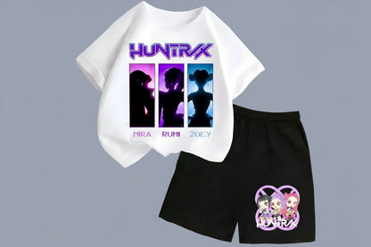 Kpop Demon Hunters Kids T-Shirt - Movie Print Short Sleeve Summer Tee