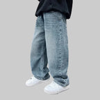 Boys Denim Jeans - Cotton Loose Fit Elastic Waist Trousers