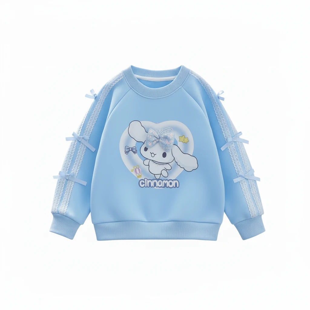 Sanrio Girls Hoodie - Kuromi Cinnamoroll My Melody Kawaii Pullover Sweatshirt
