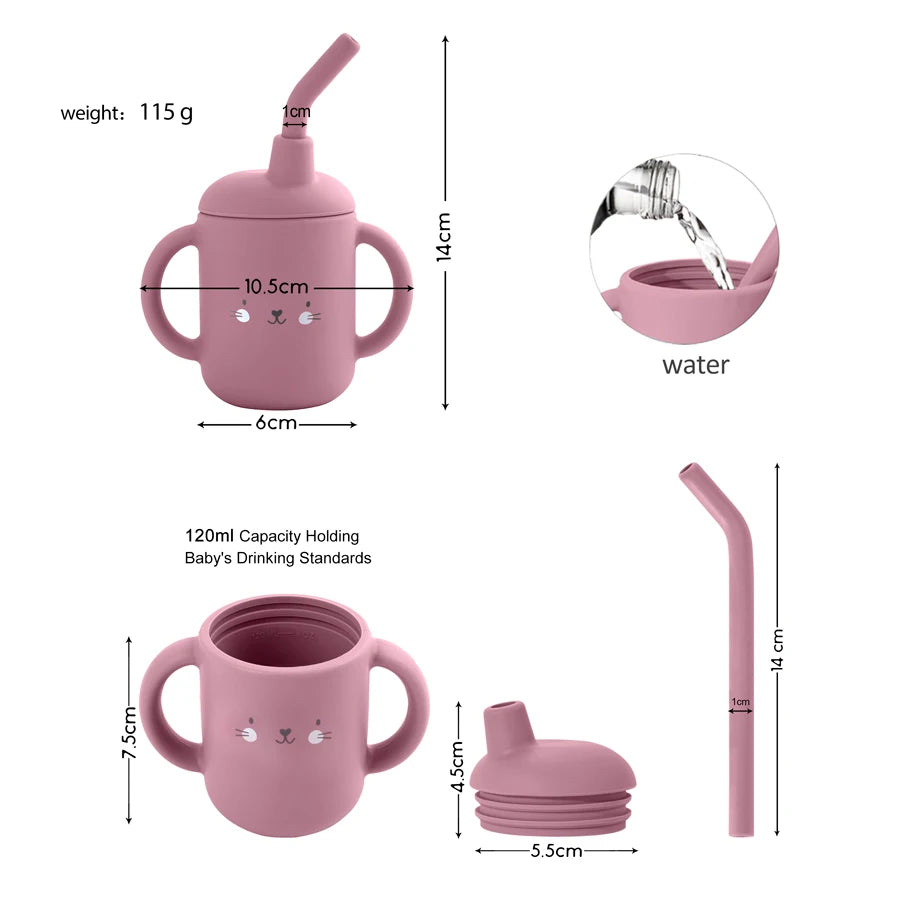 Newborn Feeding Portable Drinkware Baby Food Storage Snacks Cup Infant Sippy Cup Silicone   Feed Water Bottle Baby Accessories