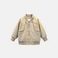 Solid Color Baseball Zipper Jacket - Kidnor