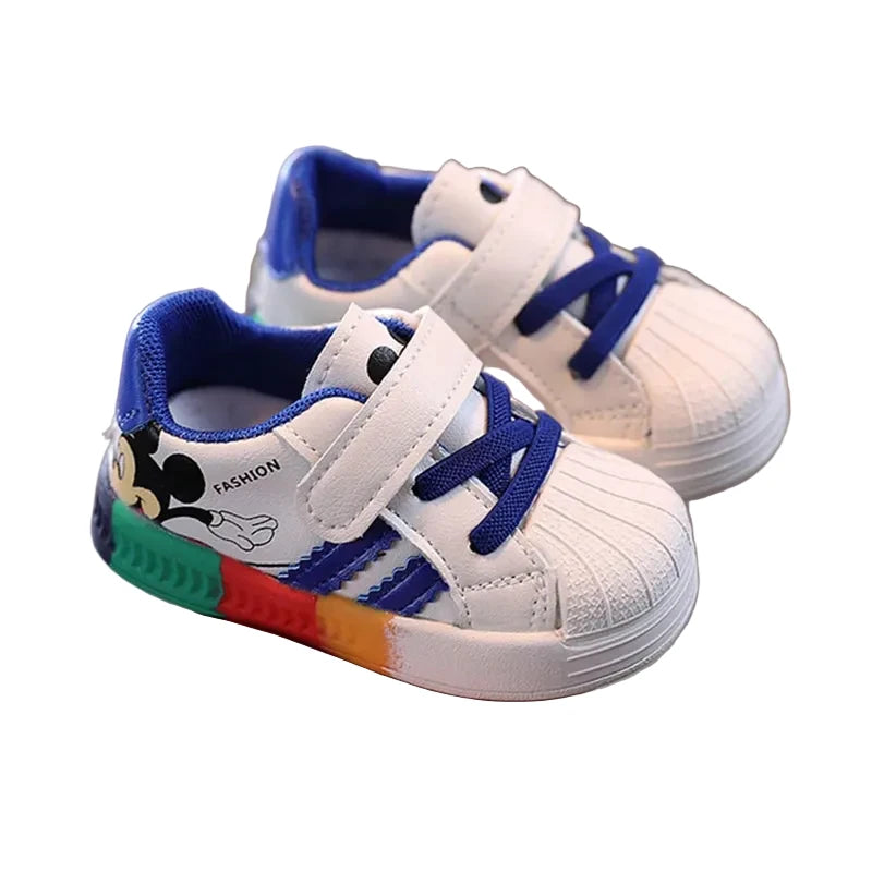 Kids' Mickey Mouse LED Sneakers - Light-Up Sport Shoes Ages 1-3